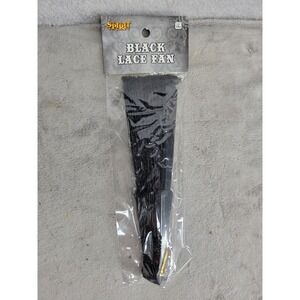 Spirit Halloween Black Lace Hand Fan Costume Accessory
